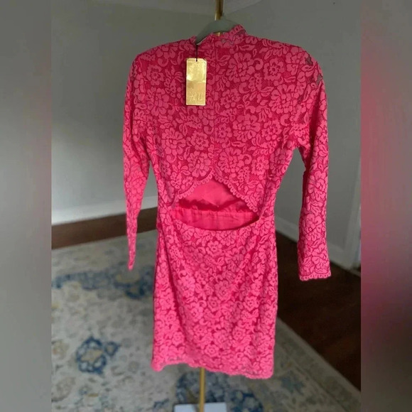 New H&M Floral Lace Dress Mini Coquette Romantic Event Wedding Spring Summer Y2K - Picture 3 of 13